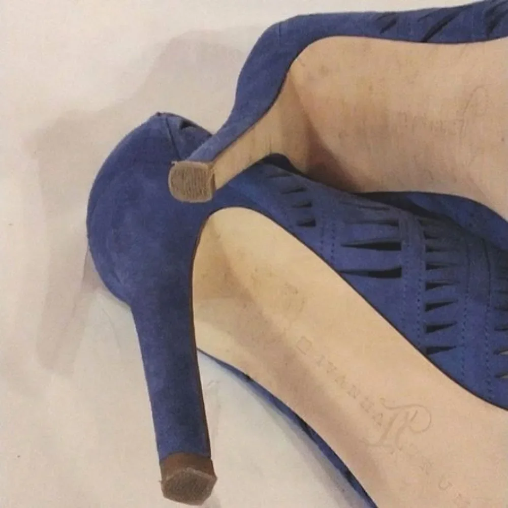 Ivanka Trump Colbalt Cage Heels